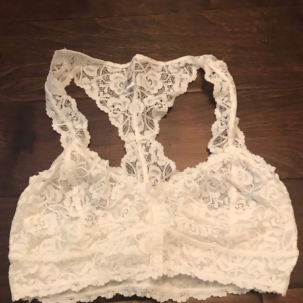 White lace bralet